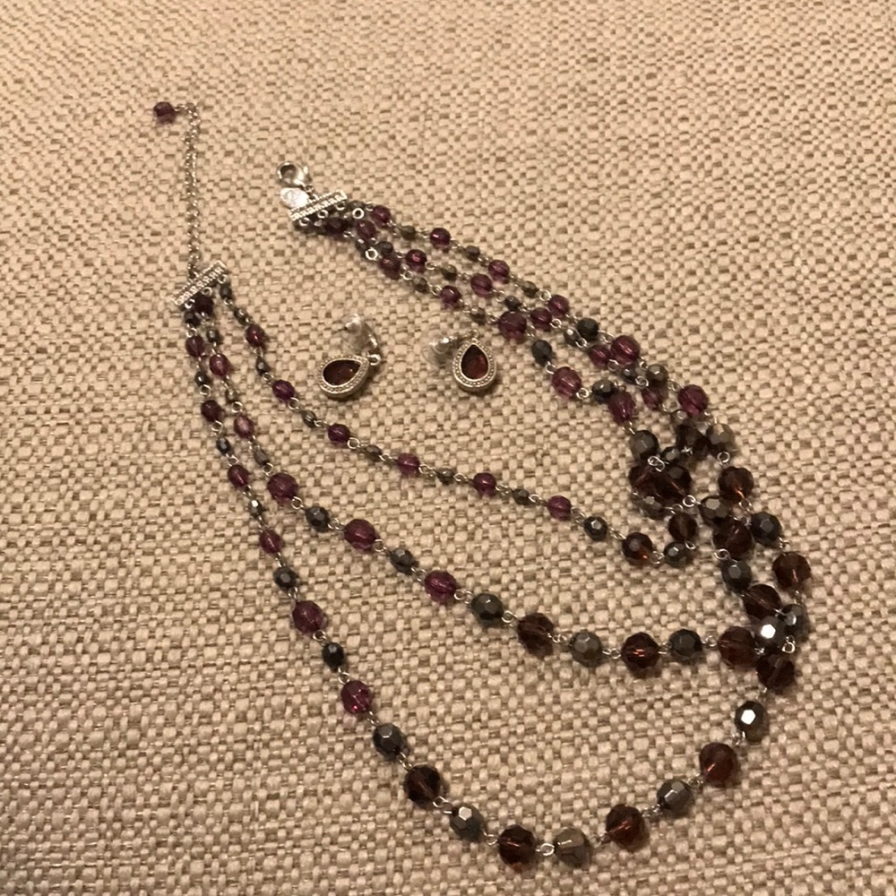 Necklace and earrings